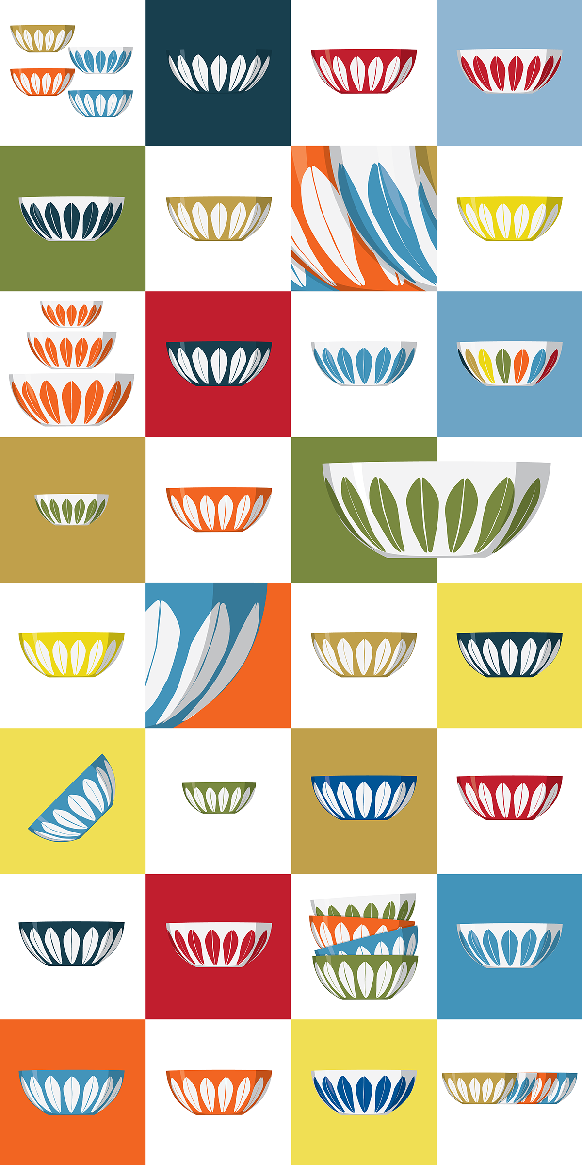 Cathrineholm bowls blind design