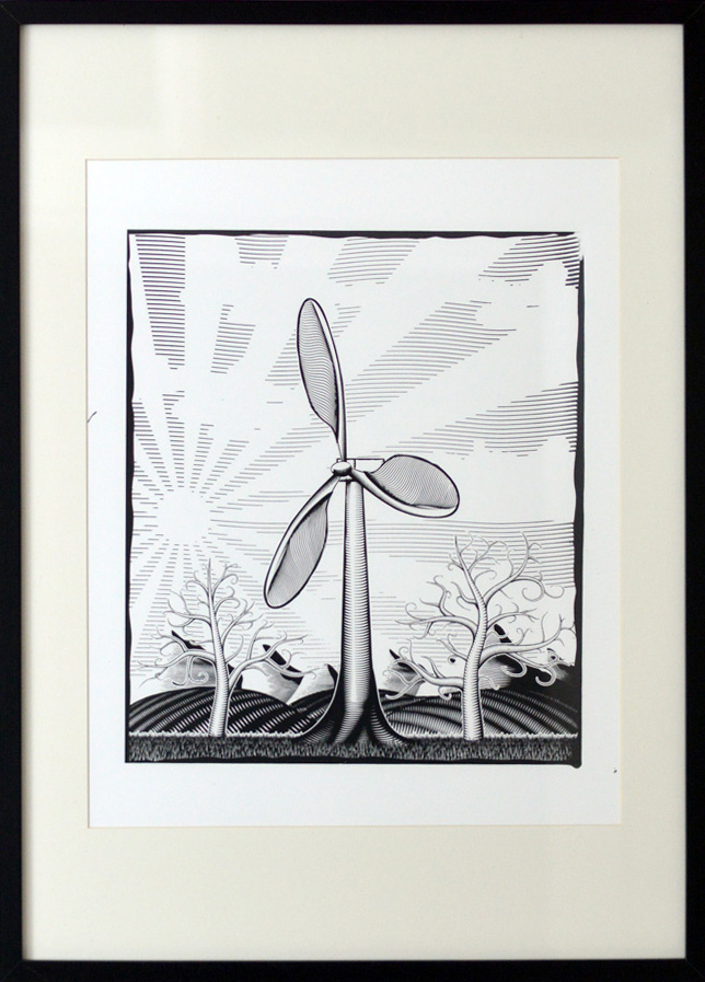 Energy screen print framed
