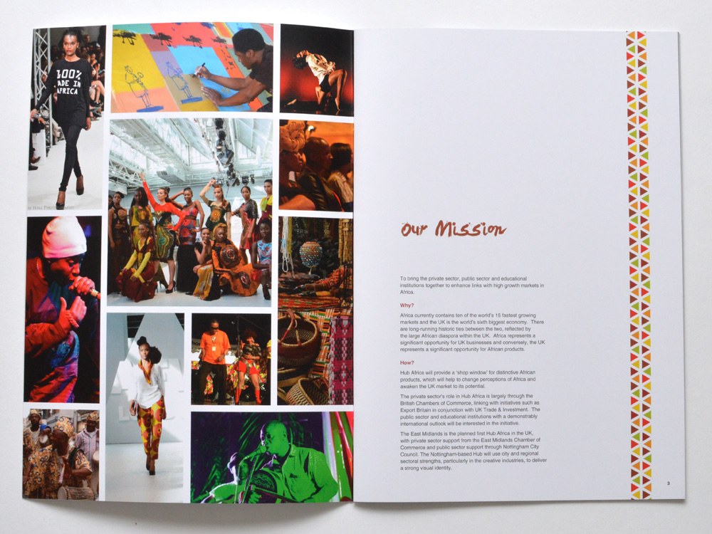 Hub Africa brochure inner spread pages
