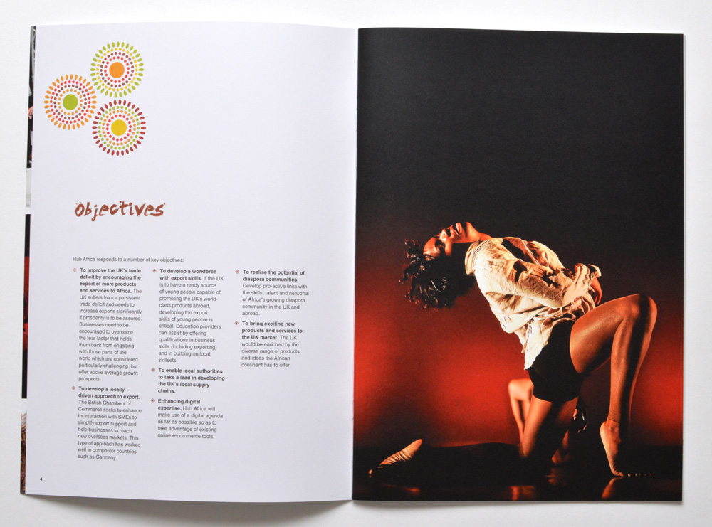 Hub Africa brochure inner spread pages