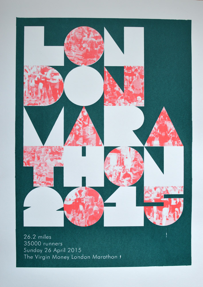 London Marathon 2015 screen print