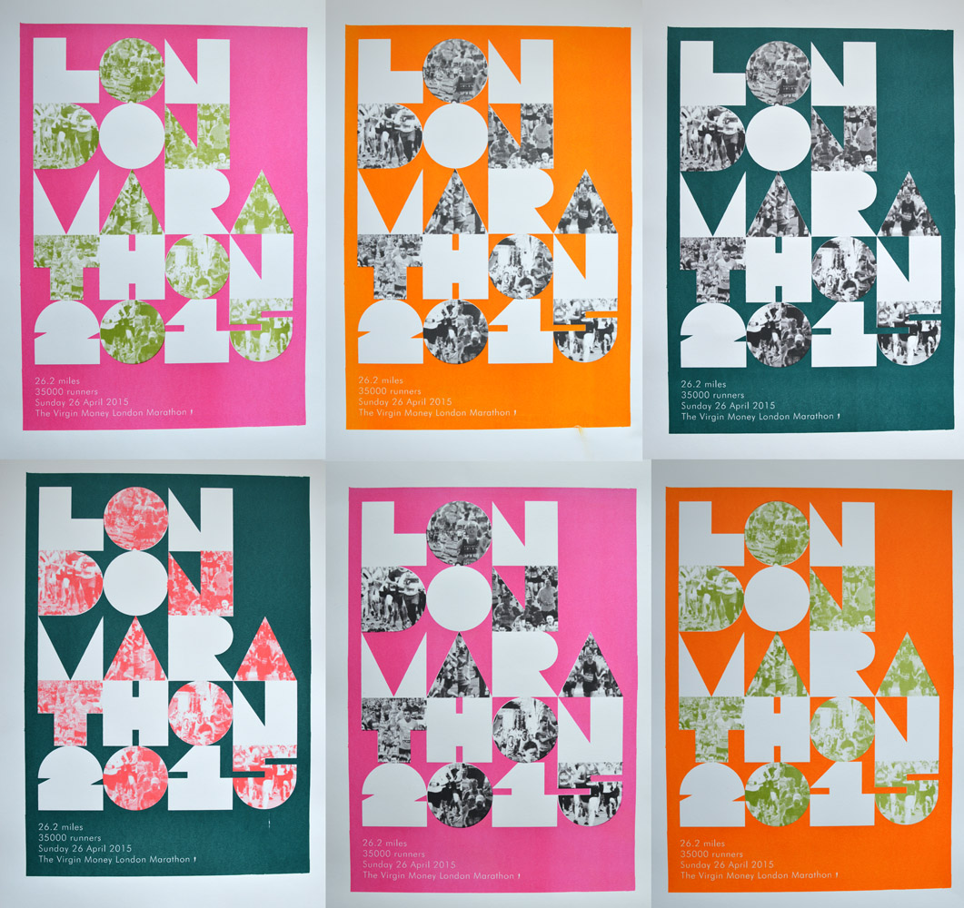 London Marathon 2015 screen prints