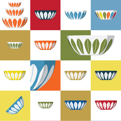 Cathrineholm bowls design for kitchen blind