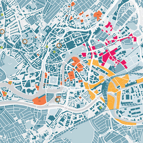 Nash Partnership Bristol Office magnetic map wall design
