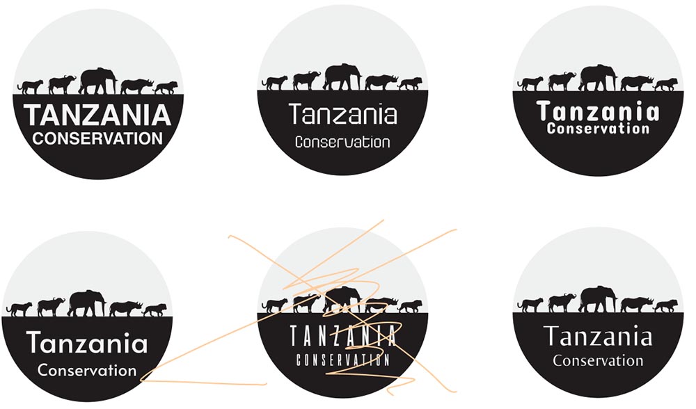 Tanzania Conservation TanCon typography