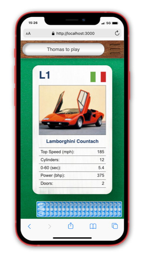 playing tup Tromps top trumps on mobile