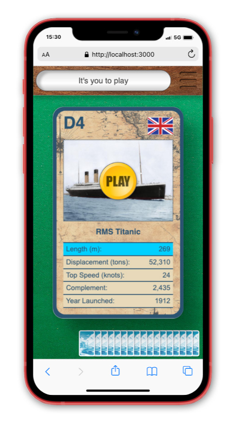 playing tup Tromps top trumps on mobile
