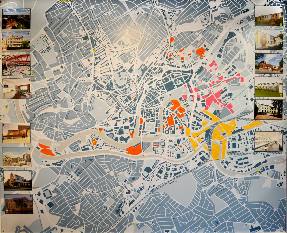 Bristol city office magnetic map wall